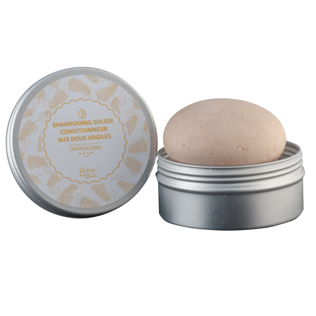 Shampooing Solide Aux Deux Argiles Boite Alu